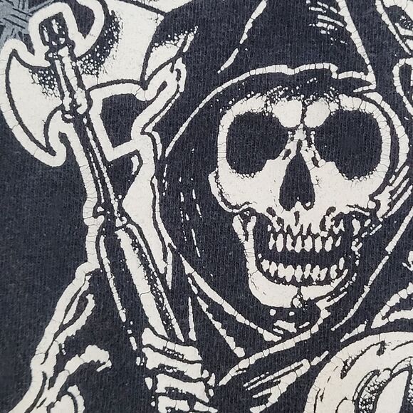 Sons-of-Anarchy TV-Shows Shirt XL 24x28 Black Grim-Reaper - Picture 11 of 14